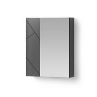 SPIEGELSCHRANK Ronco Anthrazit Hochglanz/Anthrazit 60 x 75 cm - Schwarz Hochglanz/Anthrazit, Holzwerkstoff (60/75/17.2cm) - Livinity®