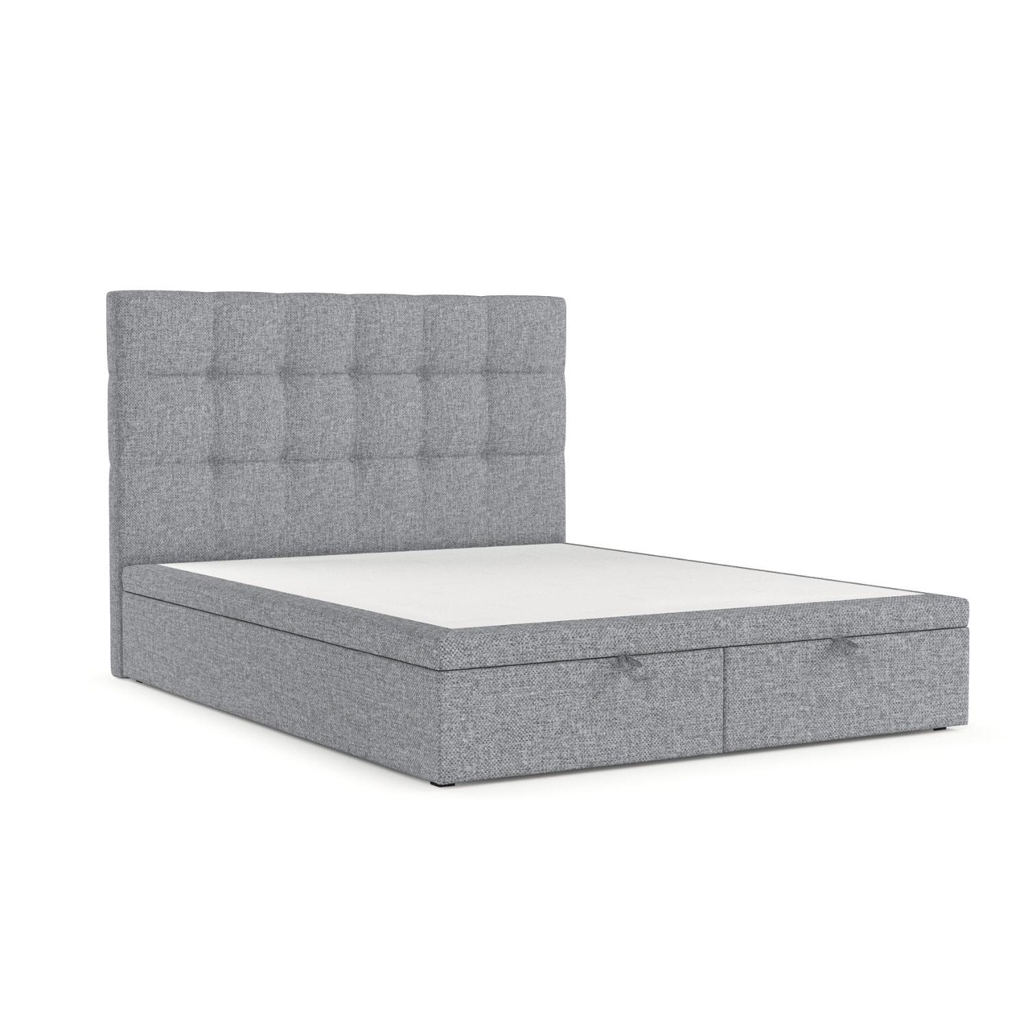 POLSTERBETT Guam mit Stauraum 200/200 cm Grau im Alta Stoff - Schwarz/Grau, Holz/Holzwerkstoff (200/200cm) - AltaBeds