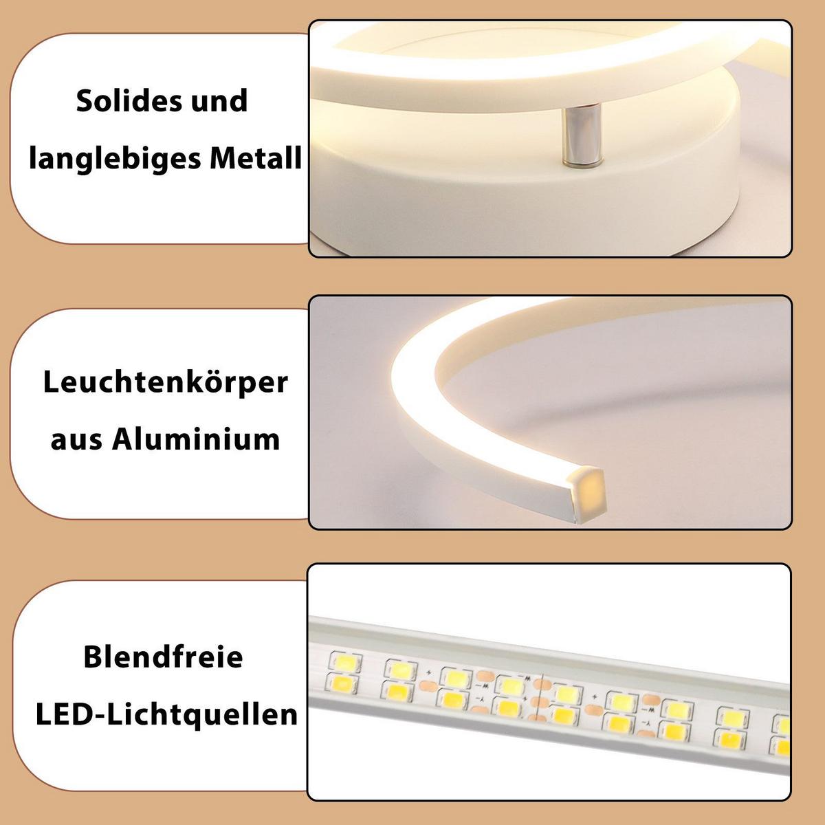 LED-DECKENLEUCHTE Kroeger 23/61.6/7cm - Weiß, Metall (61.6/23/7cm) - Nettlife