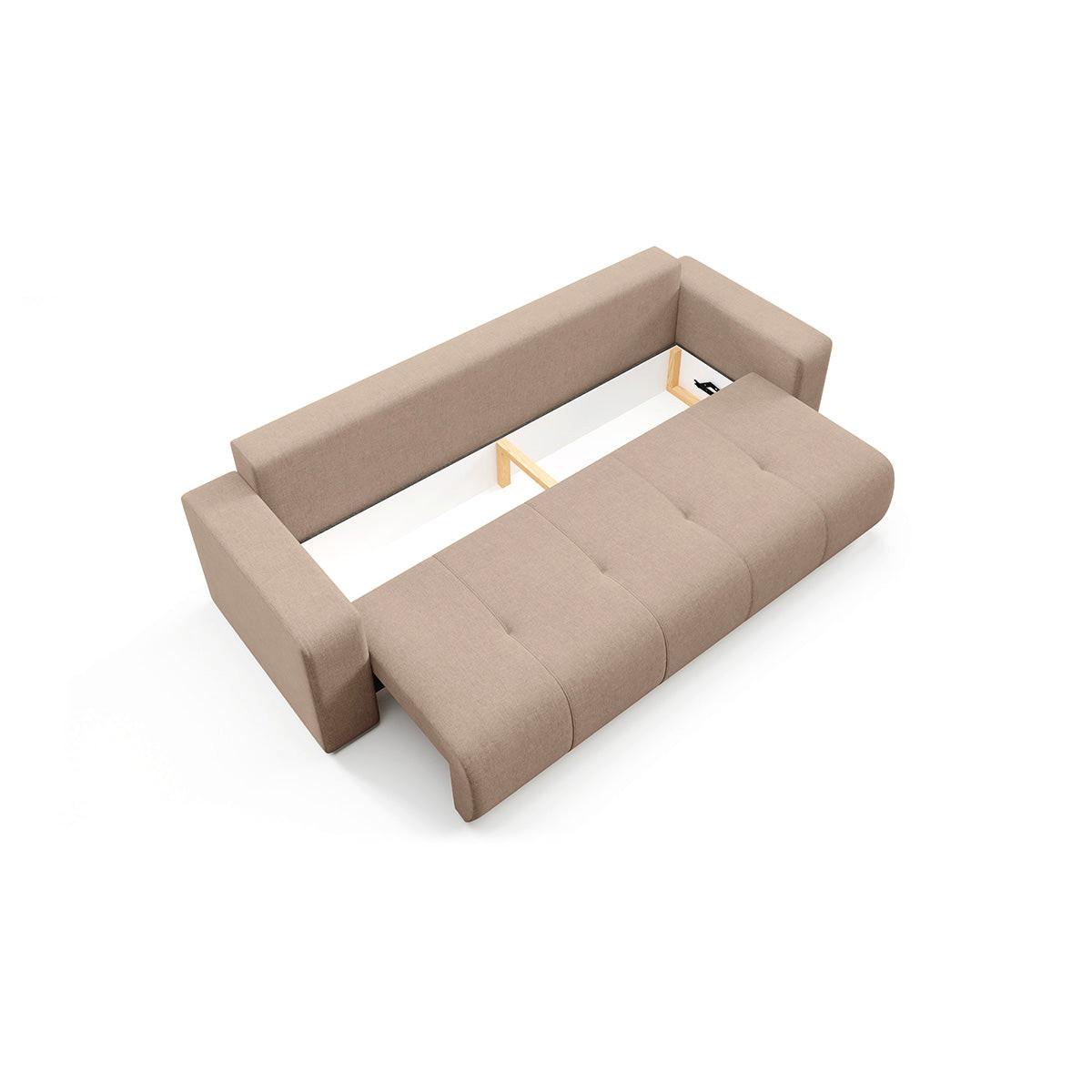 SOFA Giulia 3 Sitzplätze Gebrochenes Weiß - Weiß, Holz (244/82/102cm) - Petits-meubles