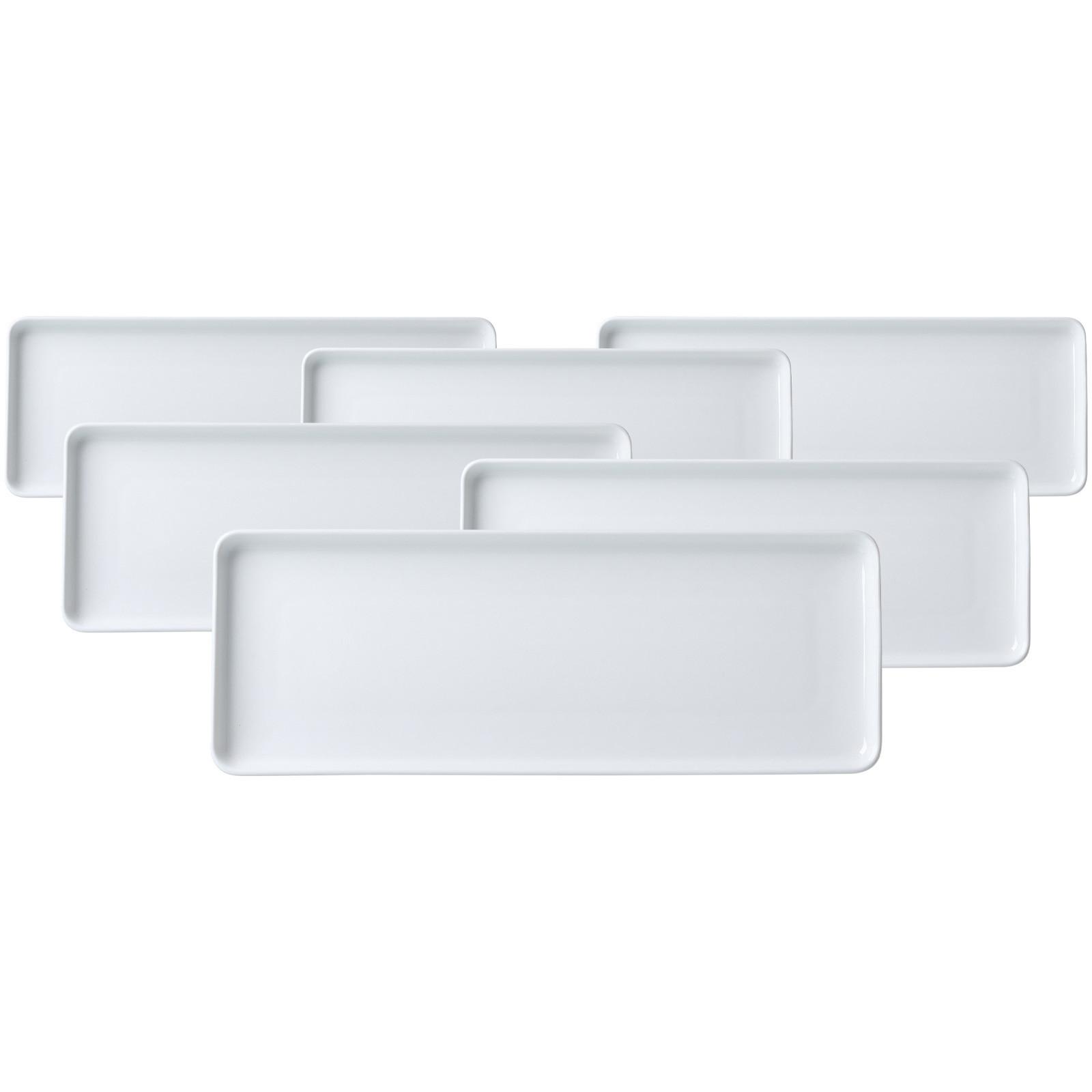 SERVIERPLATTEN Skagen weiß 20,5 x 7,5 cm 6er Set - Weiß, Keramik (7.5/2/20.5cm) - Ritzenhoff Breker