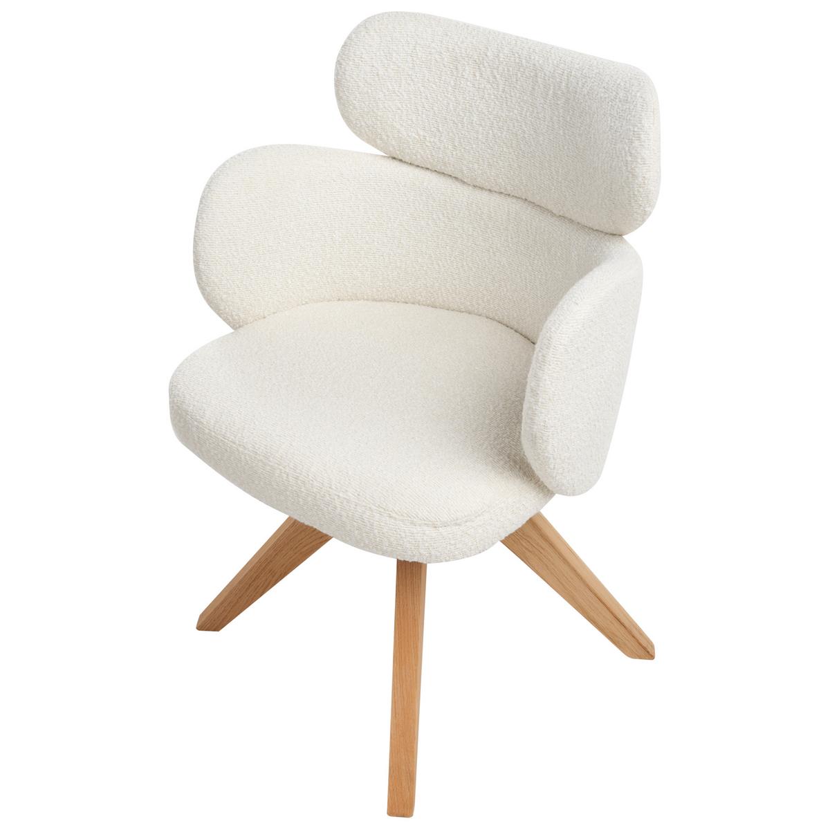 ESSZIMMERSTUHL Beige Marcy - Beige/Braun, Textil (60/85/66cm) - Beliani