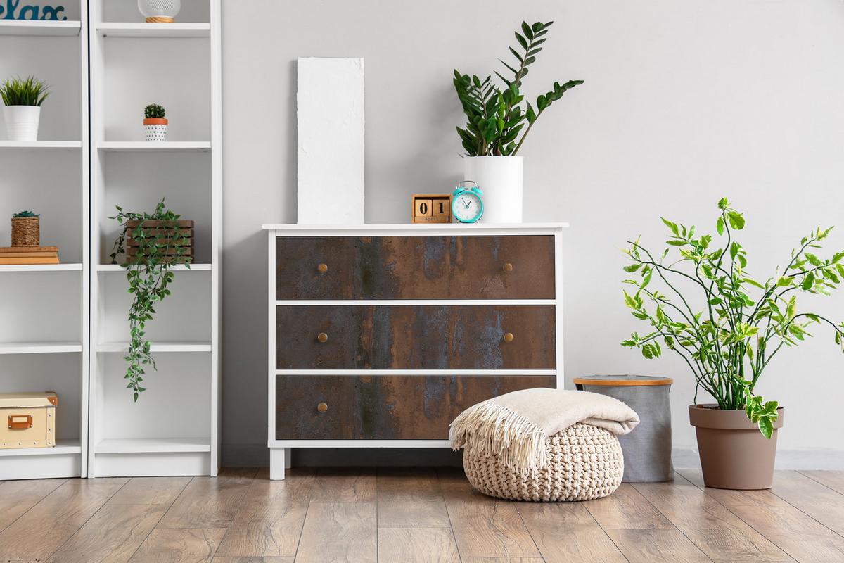 MÖBLAUFKLEBER 100x50 cm braun - Dunkelbraun, Kunststoff (50/0.1/100cm) - Wallfluent