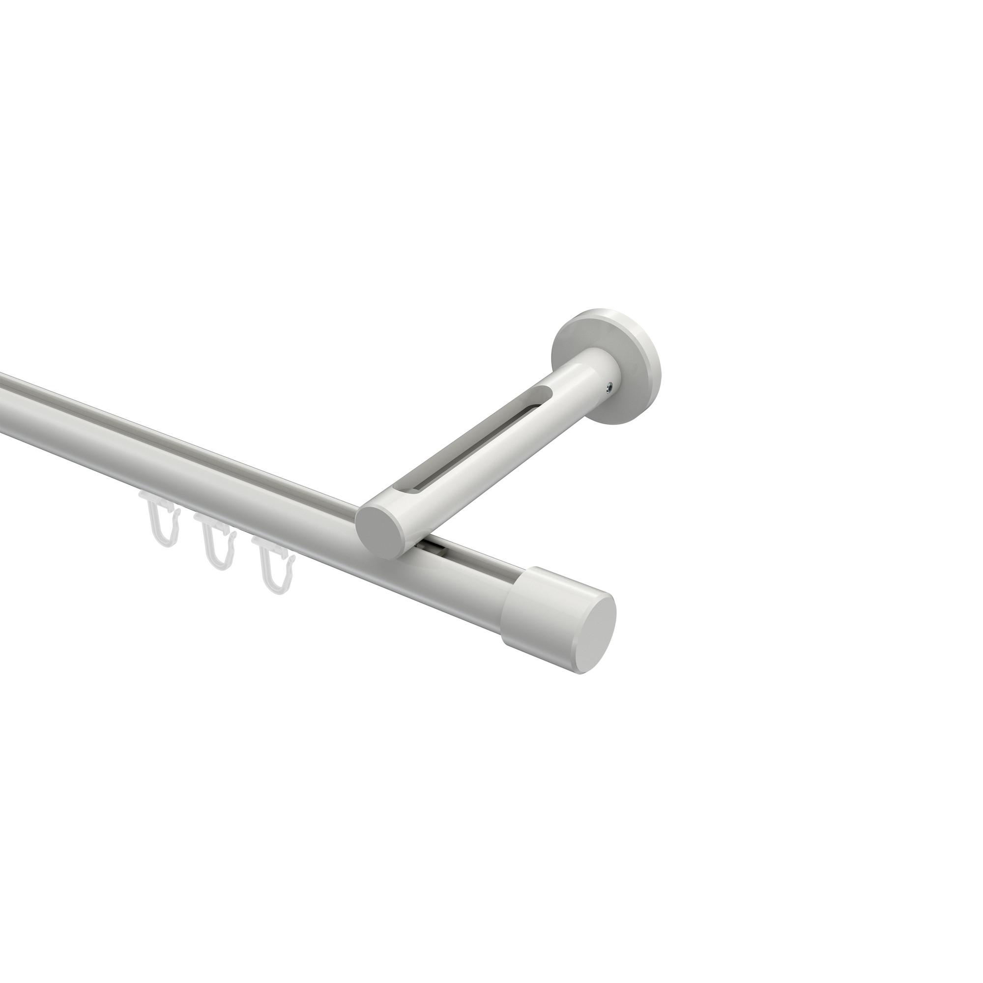 GARDINENSTANGE INNENLAUF Siteno Santo 300 cm (geteilt in 3 x 100 cm), 1-läufig, 20 mm Ø Weiß - Weiß, Metall (300cm) - INTERDECO