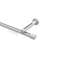 GARDINENSTANGE INNENLAUF Siteno Santo 300 cm (geteilt in 3 x 100 cm), 1-läufig, 20 mm Ø Weiß - Weiß, Metall (300cm) - INTERDECO