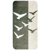 BADEMATTE Japandi - Vogel - Grün 60x120 cm - Olivgrün, Textil (60/120cm) - OnlyWow