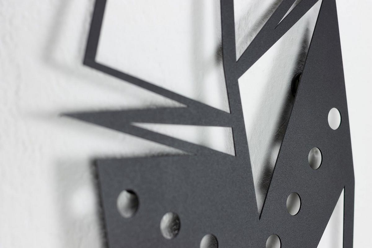 WANDDEKO Schwarz 72/70 cm - Schwarz, Metall (1.5/70/3cm) - KUNSTLOFT