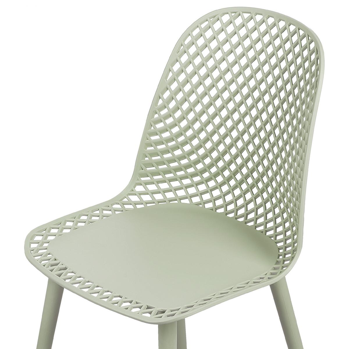 ESSZIMMERSTUHL 4er-Set Kunststoff Grün Emory - Grün, Kunststoff (45/81/52cm) - Beliani