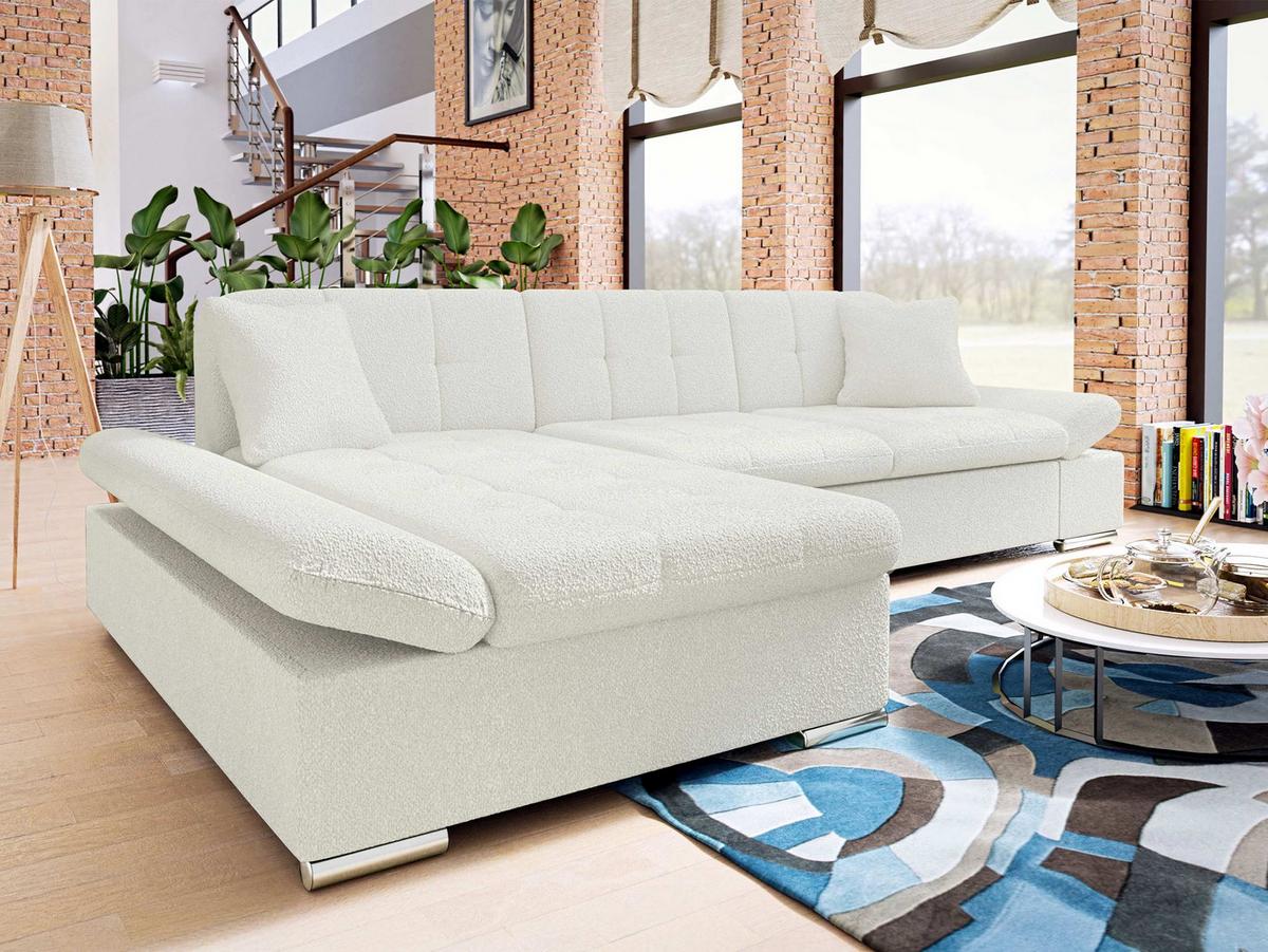 ECKSOFA Montana Premium, Seite: Links - Creme, Holz/Textil (278/161cm) - MIRJAN24