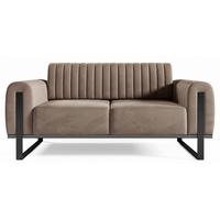 SOFA Parissa 164 cm - Beige/Schwarz, Textil/Metall (164/79/92cm) - Selsey
