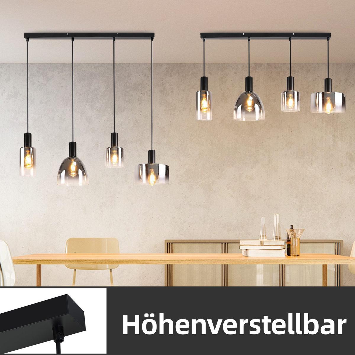 PENDELLEUCHTE Marsiglio 78/5/180.5 cm - Schwarz, Metall (5/78/180.5cm) - Nettlife
