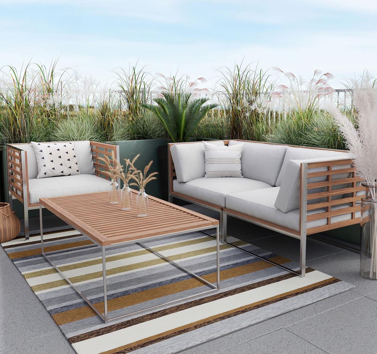 OUTDOORTEPPICH Rosetta 160x230 cm - Braun, Textil (160/230cm) - Gino Falcone