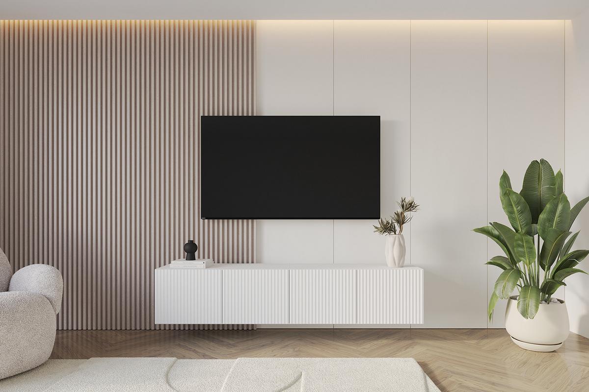 LOWBOARD NOA-2-W 2x100x40x40 cm - Weiß - Weiß, Holzwerkstoff (200/40/40cm) - ALTDECOR