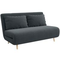 SCHLAFSOFA Polyester Buchenholz Dunkelgrau - Dunkelgrau/Buchefarben, Buchenholz/Textil (90/81/141cm) - HOMCOM