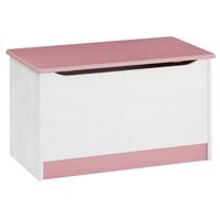SPIELZEUGTRUHE HANNAH weiß/rosa - Weiß/Rosa, Holz (73/45/40cm) - IDIMEX
