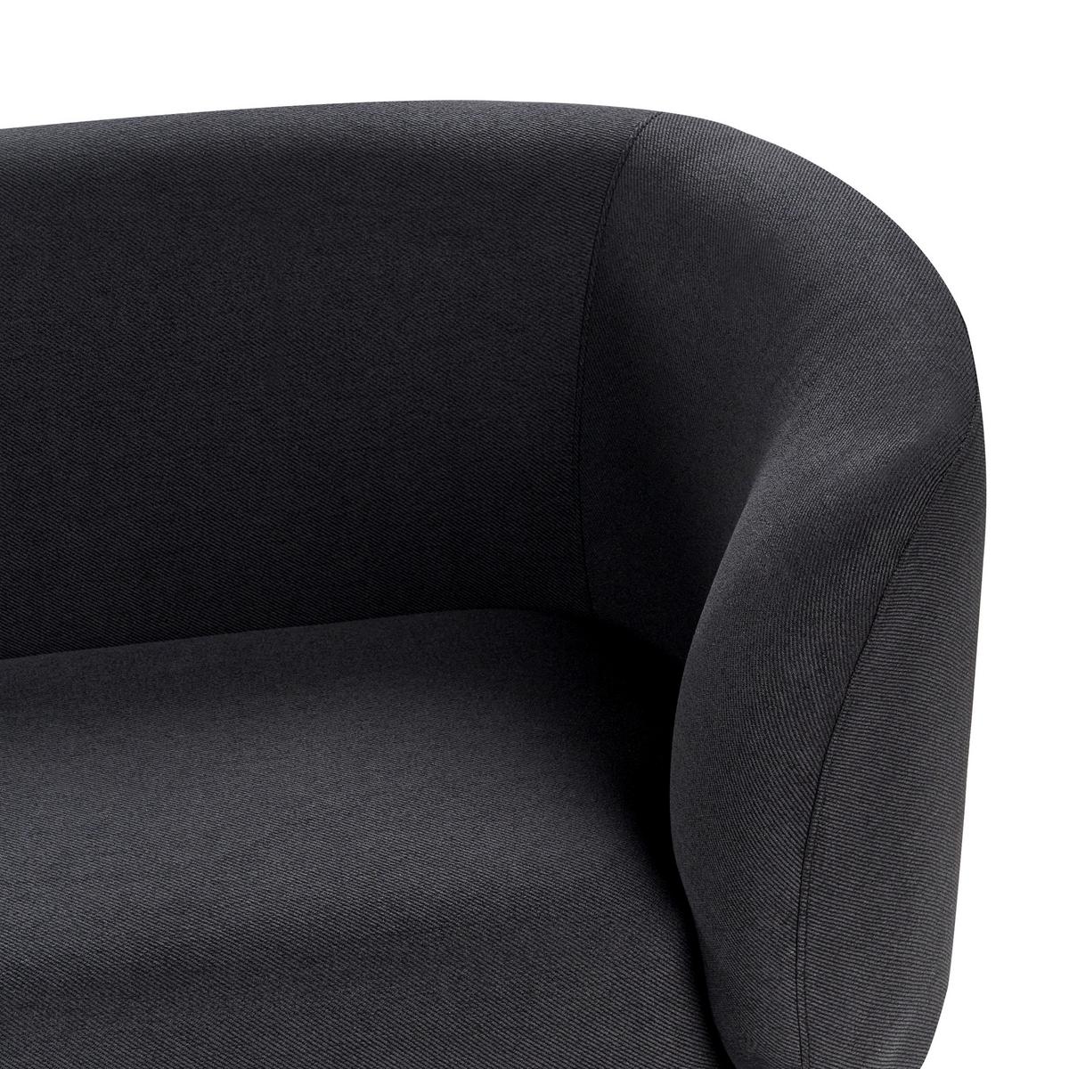 3-SITZER-SOFA Stoff schwarz Loen - Schwarz, Textil (200/79/70cm) - Beliani