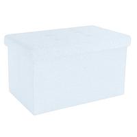 SITZBANK Faltbar mit Stauraum 49/30/30 cm (Weiß) - Weiß, Textil (30/30/49cm) - Intirilife