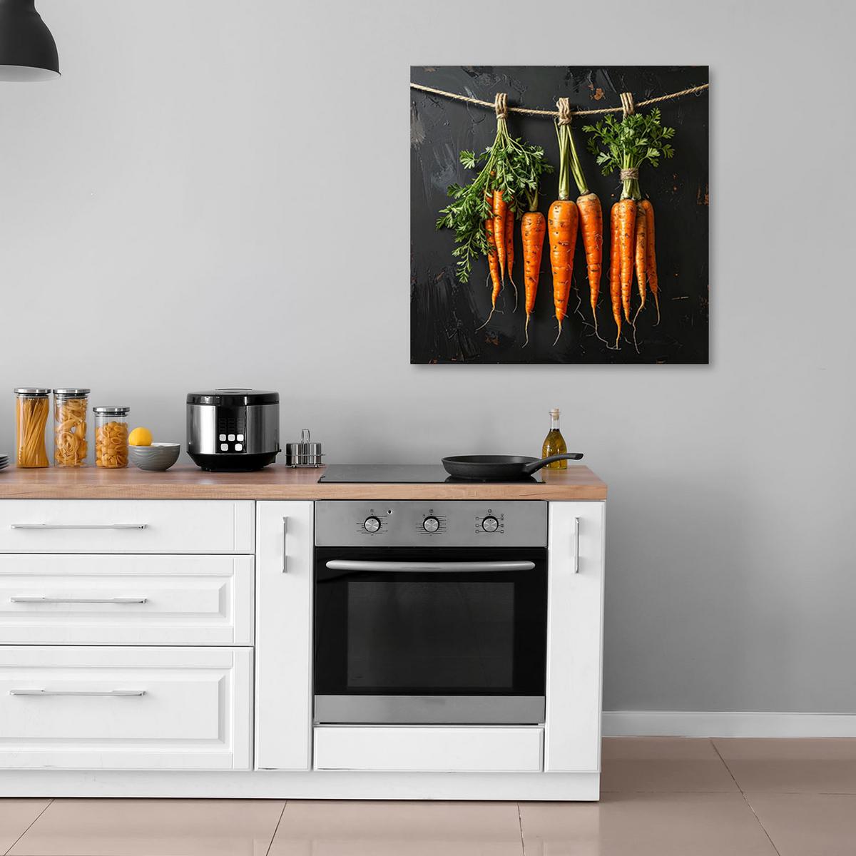 LEINWANDBILD Essen & Trinken 30x30cm - Orange, Textil (30/30cm) - Feeby