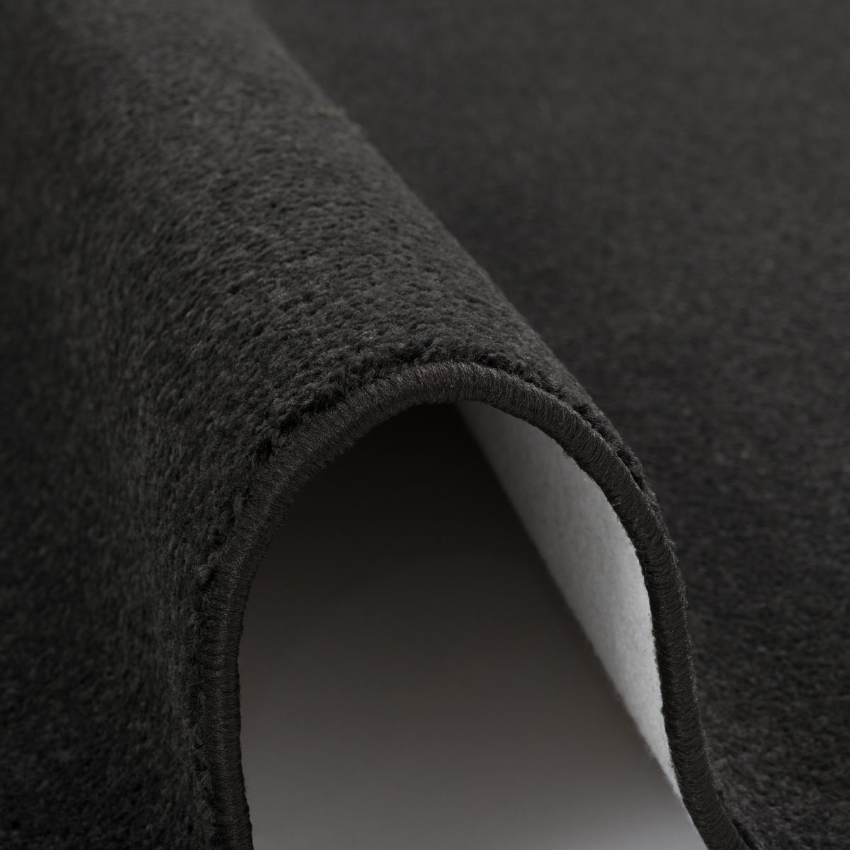 TREND VELOURS LÄUFER TEPPICH JOY - Schwarz, Textil (80/160cm) - Snapstyle