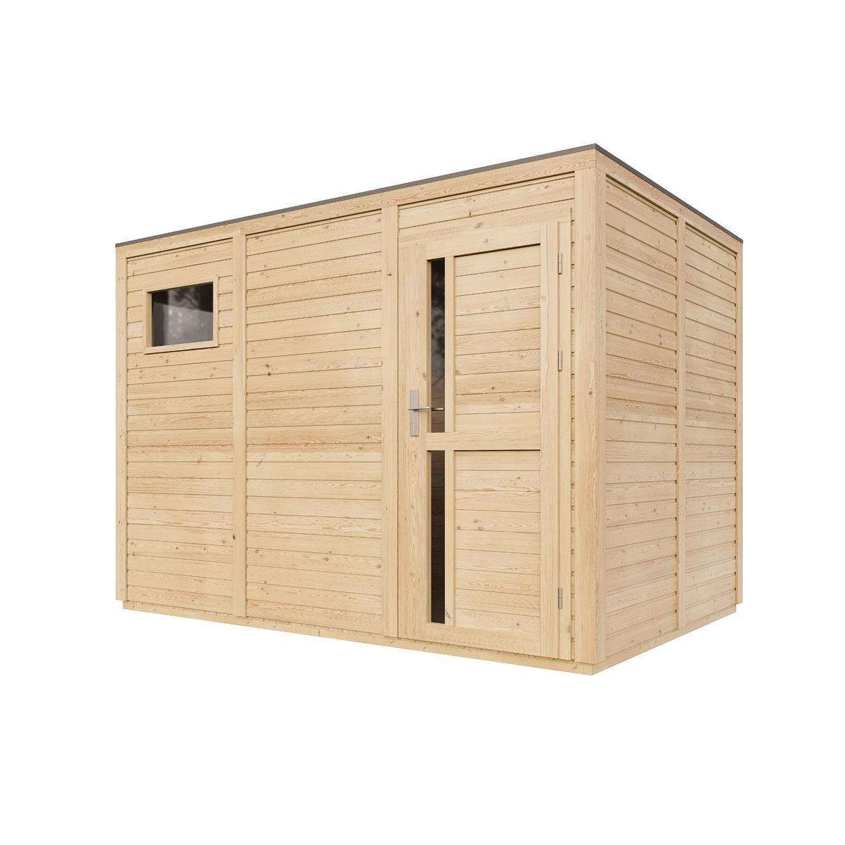 GARTENHAUS Holz 6,18 m² M326F1 - Beige, Holz (306/210/202cm) - Timbela