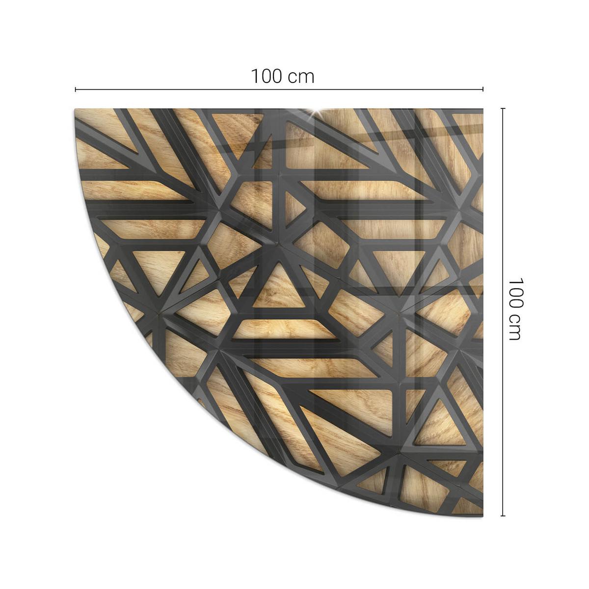 GLASPLATTE für Kamin 100x100 cm - Braun, Glas (100/100/0.4cm) - TULUP