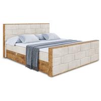 BOXBETT mit Matratze H4 und Lattenrost - LOLLI8-Z - 120x200 - Beige Casablanca - Beige, Holzwerkstoff (120/200cm) - ALTDECOR