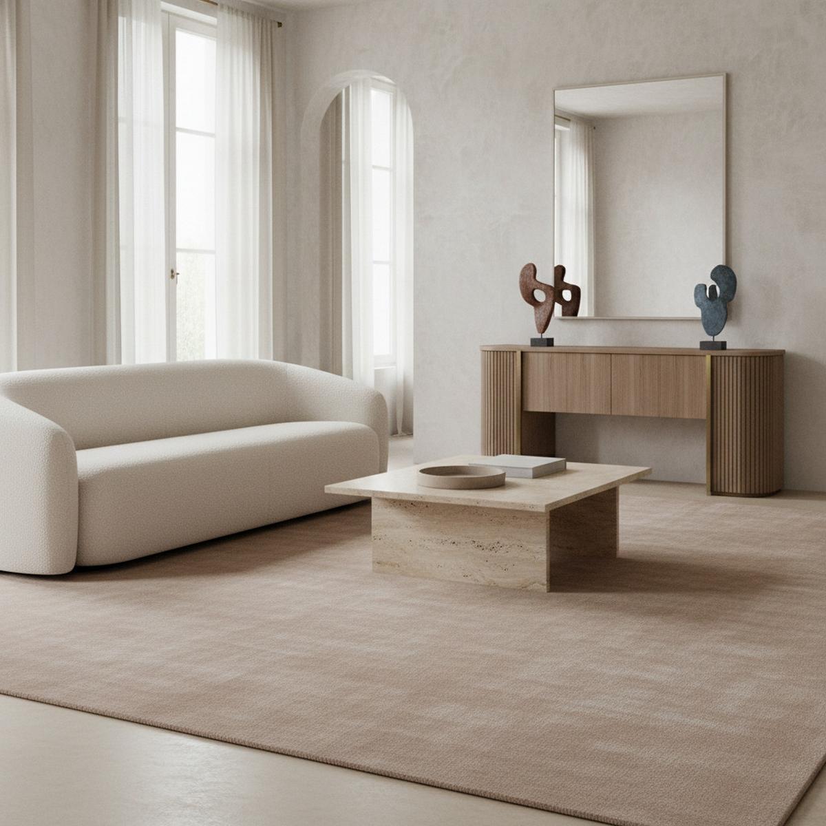 TEPPICH Kurzflor Waschbar LECH in Beige, einfarbig, 200 x 290 cm - Beige, Textil (290/200cm) - KADIMA DESIGN
