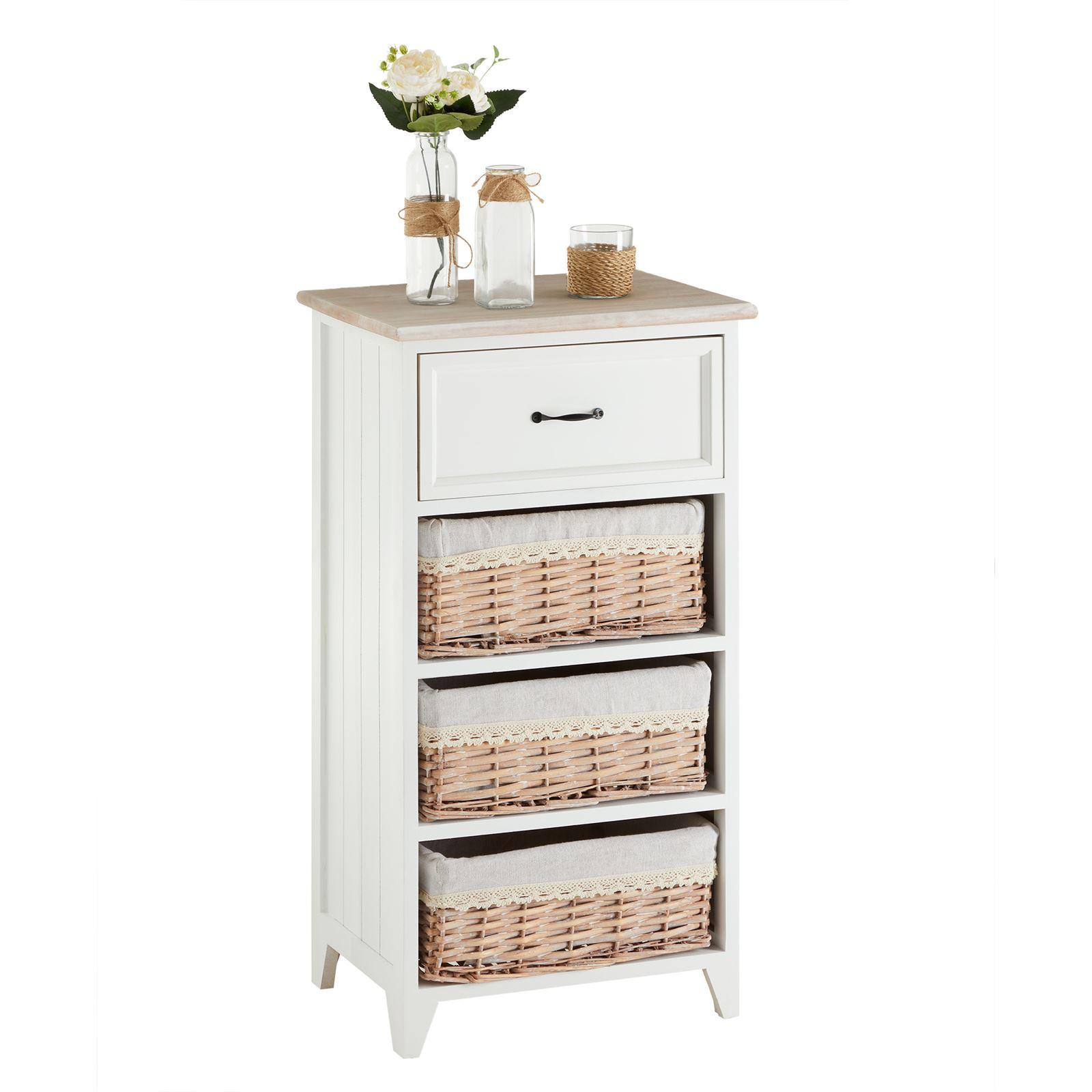 KOMMODE PROVENCE weiß - Weiß, Holz (42/80/31cm) - CARO-Möbel