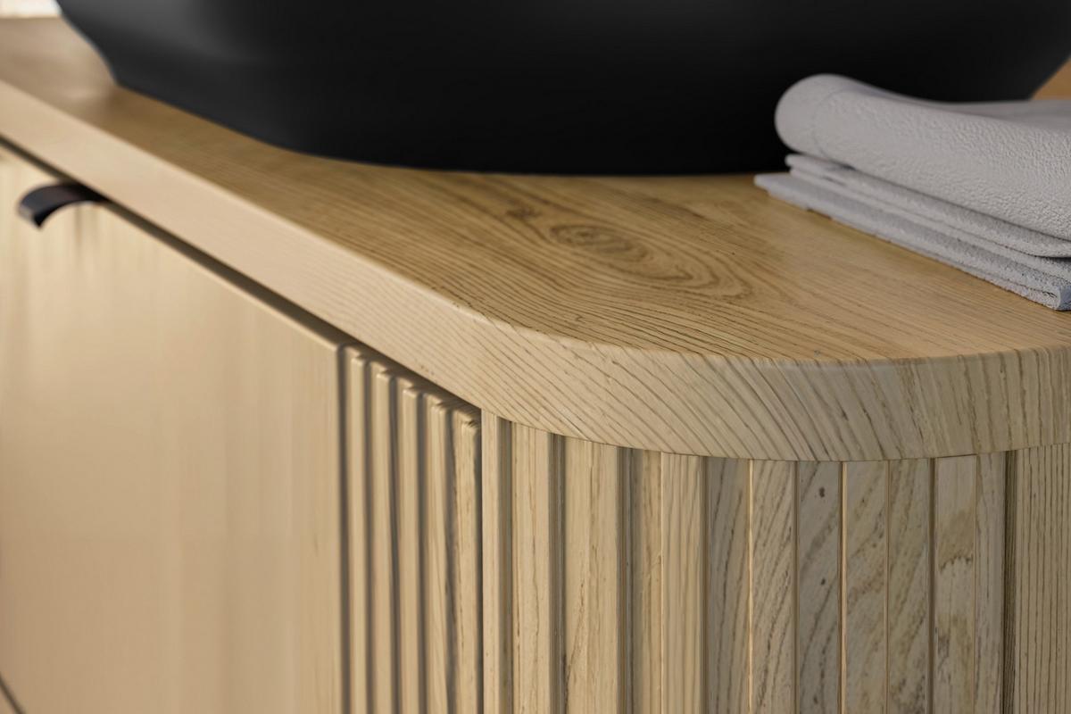 WASCHBECKENUNTERSCHRANK Cremona 2 Schublade Eiche - 100 x 46 x 54 cm - Eichefarben, Holz (100/54/46cm) - Badplaats
