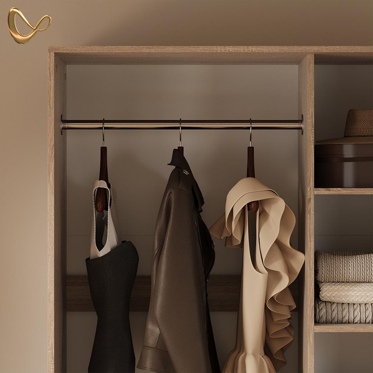 KLEIDERSCHRANK Trento Sonoma 2er Set - Sonoma Eiche, Holzwerkstoff (100/200/50cm) - Livinity®