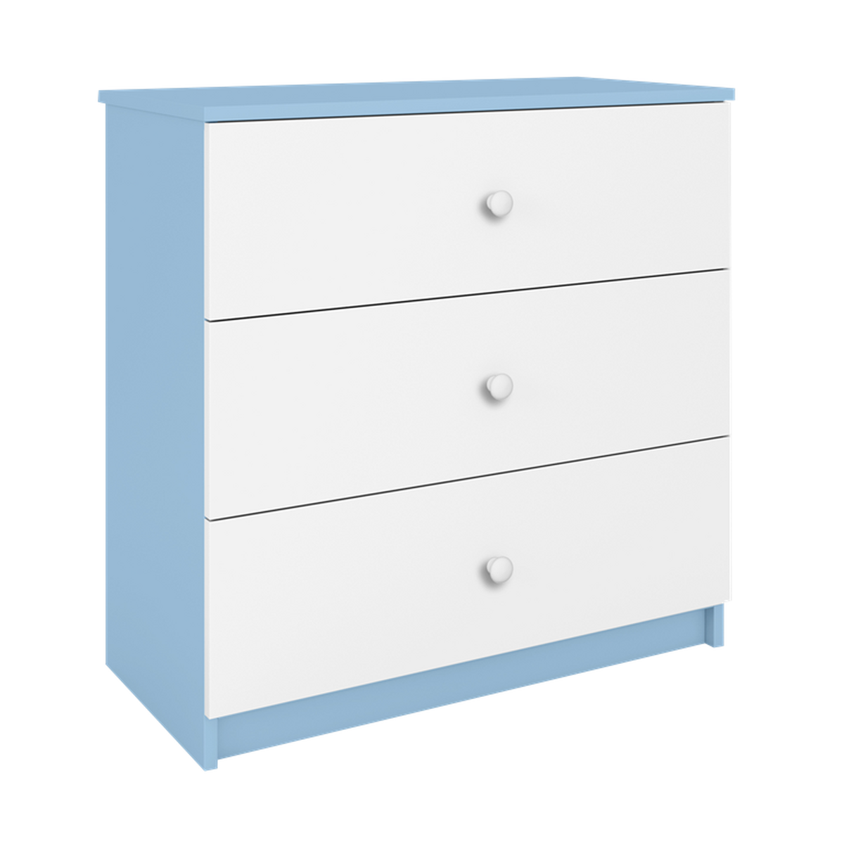 KOMMODE Babydreams ohne Muster 81/81/41 - Blau, Holzwerkstoff (81/81/41cm) - RAUMHIRSCH FURNITURE