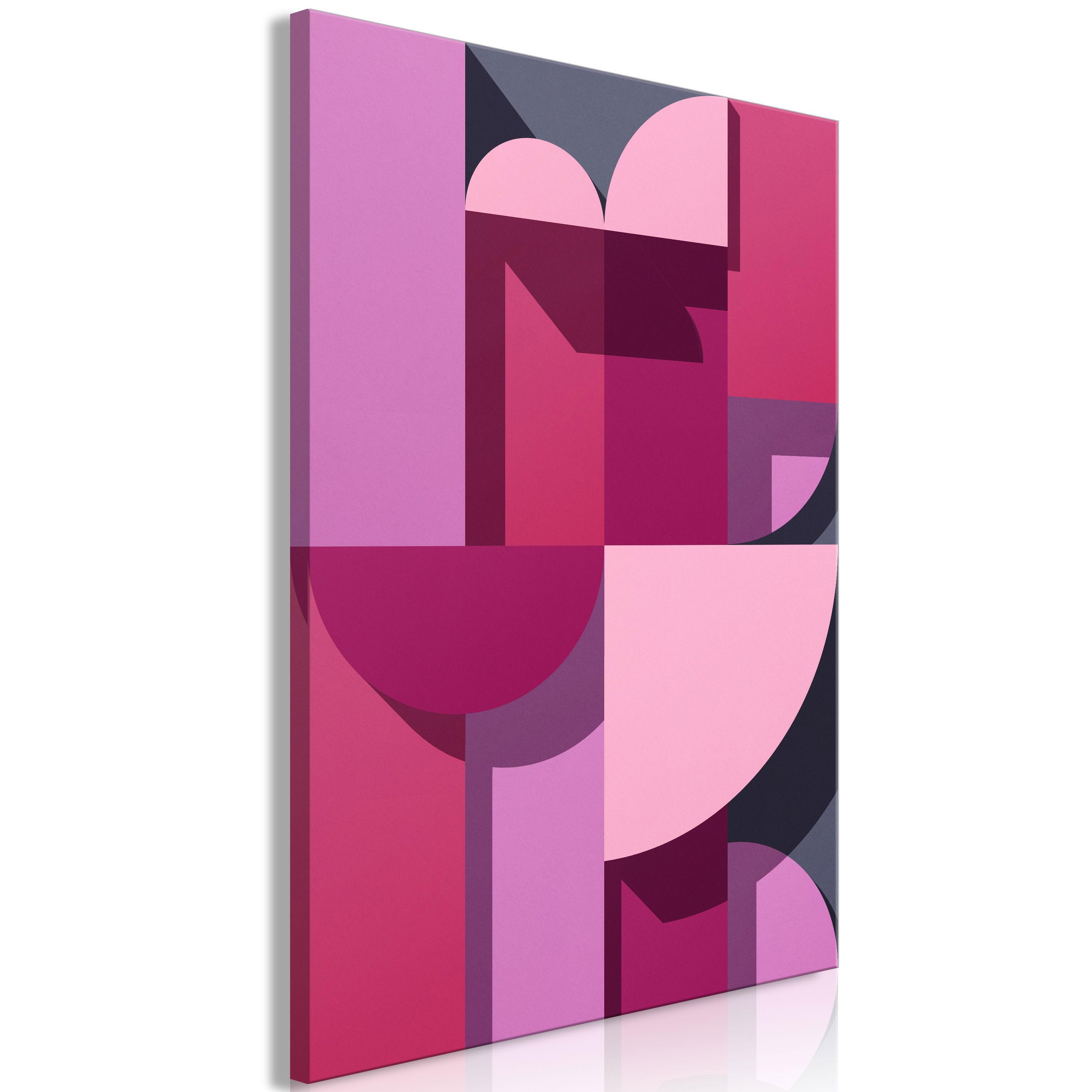 KUNSTDRUCK Rosa 40/60 cm - Pink/Lila, Textil (40/60cm) - KUNSTLOFT