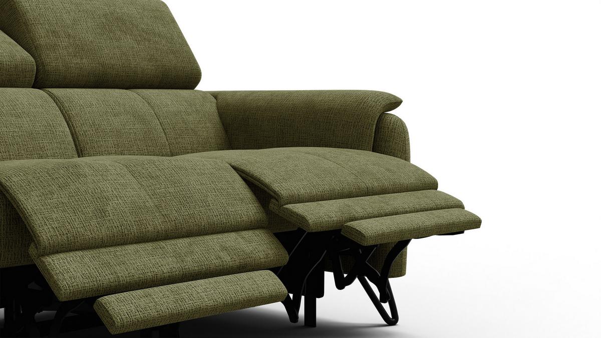 RELAXSOFA RODEN 2-Sitzer, olive - Olivgrün, Holz/Textil (152/82/103cm) - Wozimo