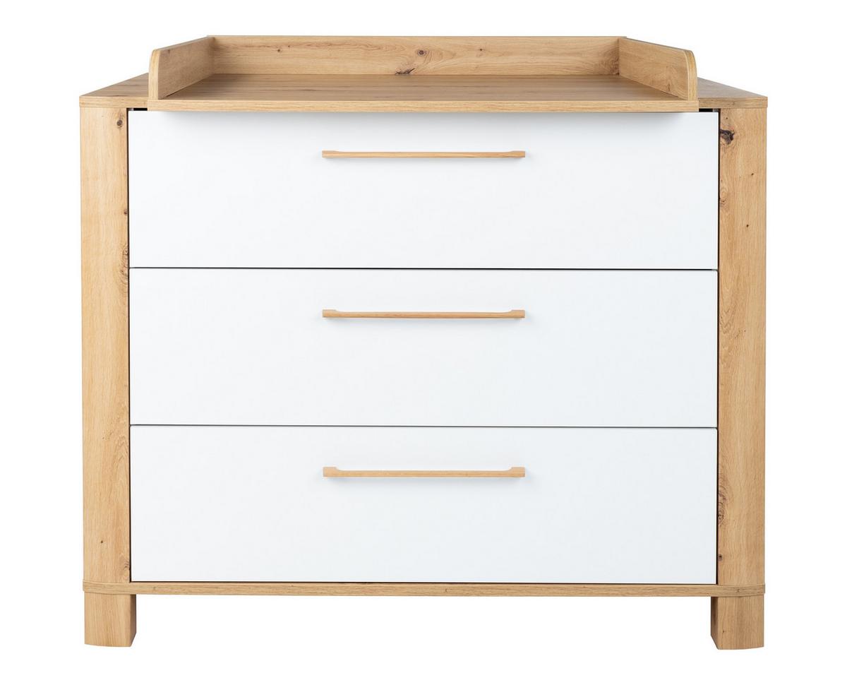 WICKELKOMMODE Marlon 115/100/79 cm Soft-Close - Eiche Artisan/Weiß, Holzwerkstoff (115/100/79cm) - arthur berndt