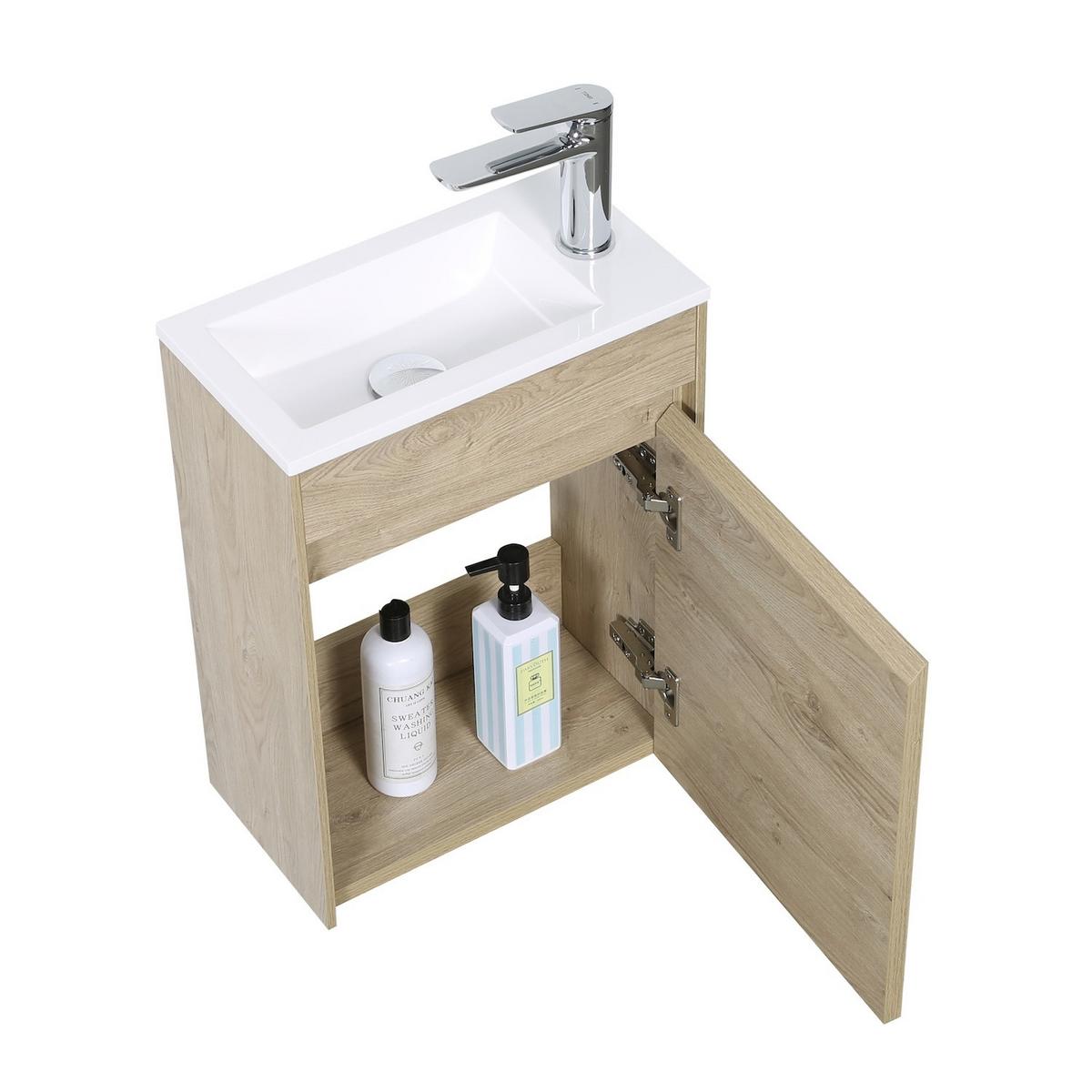 GÄSTE-WC-MÖBELSET Sinta 2 Teile Kastanien Eiche - 40 x 22 x 54 cm - Eichefarben, Holz (40/54/22cm) - Badplaats