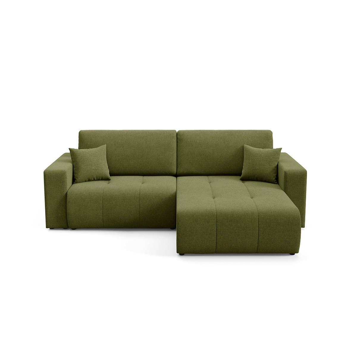 ECKSOFA Giulia 3 Sitzplätze Grün - Grün, Holz (244/149cm) - Petits-meubles
