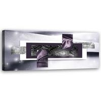 WANDBILD kosmische abstraktion - Silberfarben, Textil (90/30cm) - Feeby