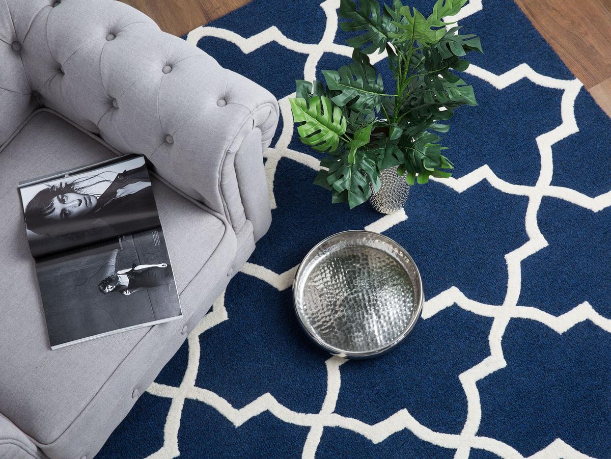 KURZFLOR-TEPPICH Silvan 150/80 cm - Blau, Textil (80/150cm) - Beliani