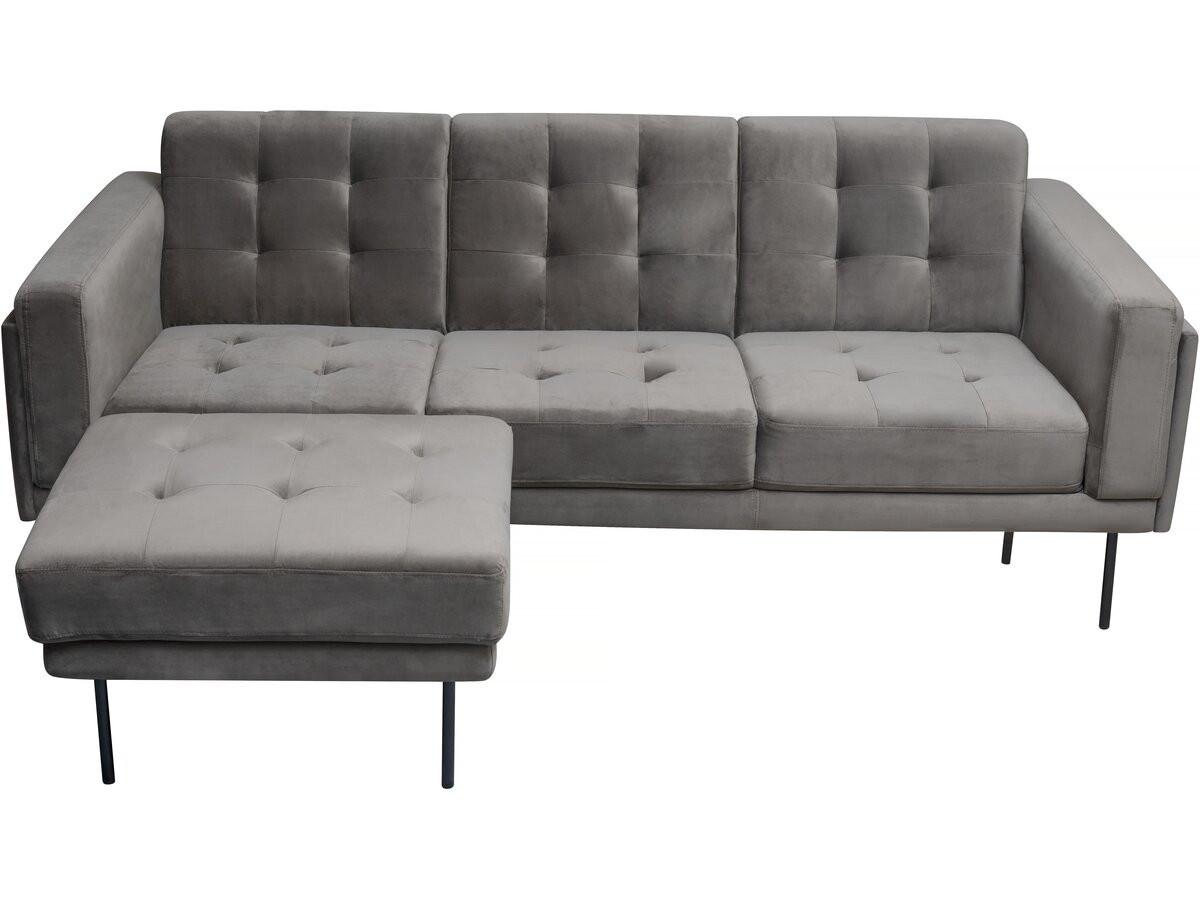 ECKSOFA noé Grau - Grau, Textil (85/201cm) - Habitat Garten