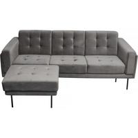 ECKSOFA noé Grau - Grau, Textil (85/201cm) - Habitat Garten