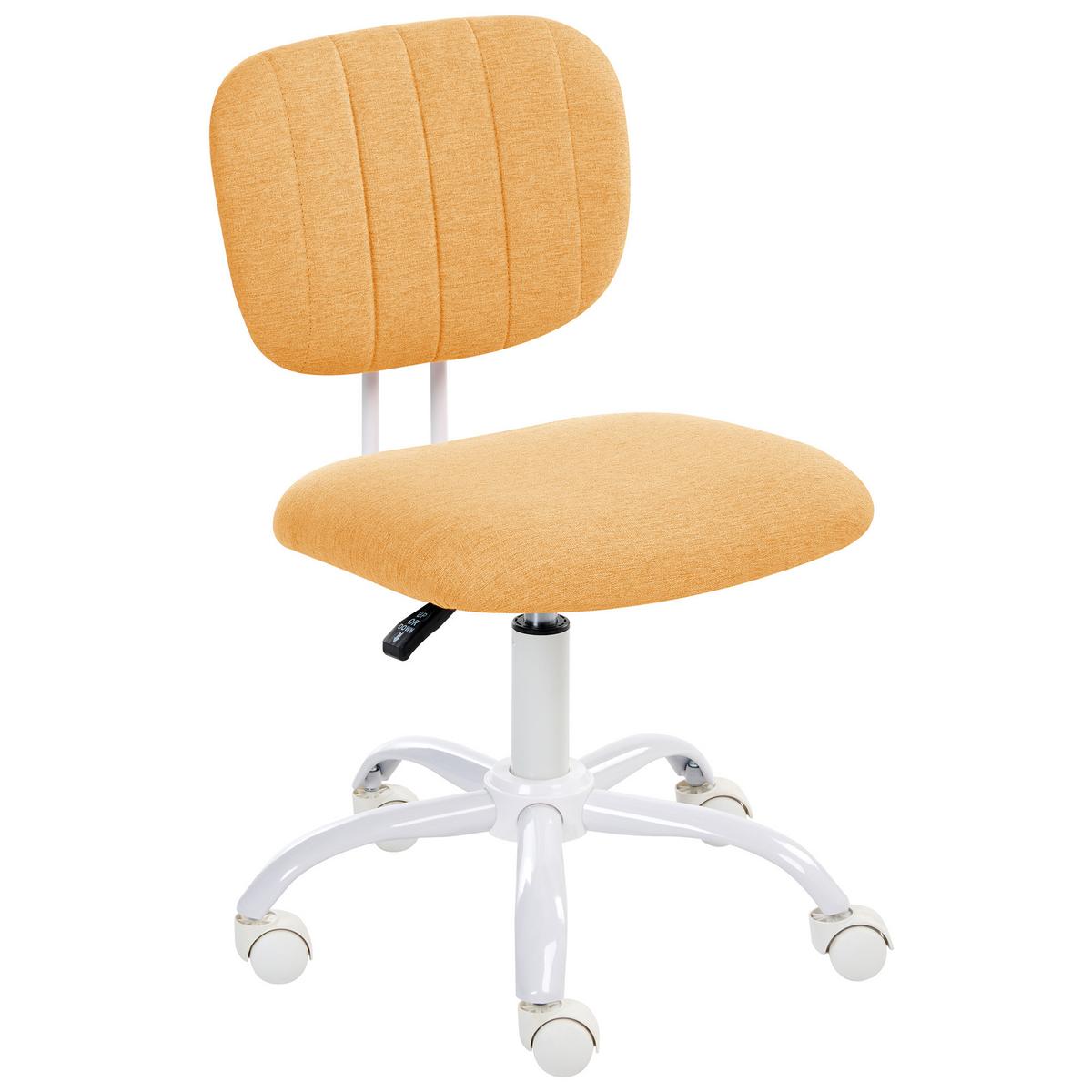 SCHREIBTISCHSTUHL Stoff Orange Bubbly - Orange, Textil (52/78/52cm) - Beliani