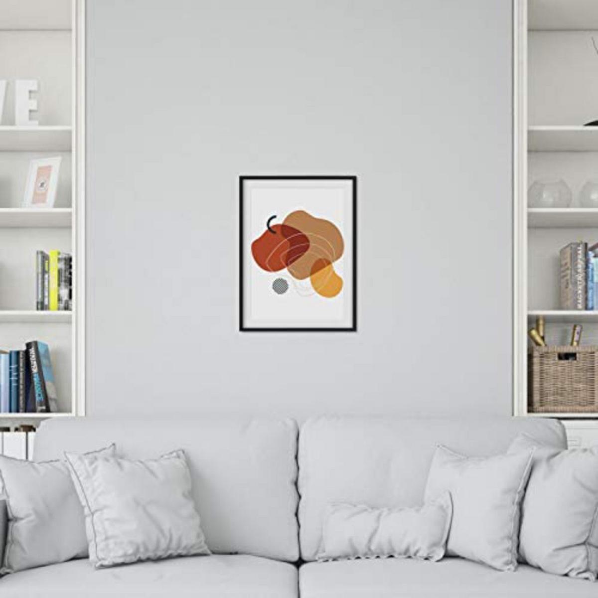 POSTER Set mit 4 abstrakten Collage Sahara Infinito Unendlichkeitsseiten A3 Schwarzer Rahmen - Schwarz, Papier (29.7/3cm) - Nacnic