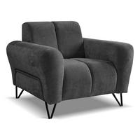 RELAXSESSEL Volare mit Metallbeinen Anthrazit - Anthrazit/Schwarz, Textil/Metall (100/83/98cm) - Beautysofa