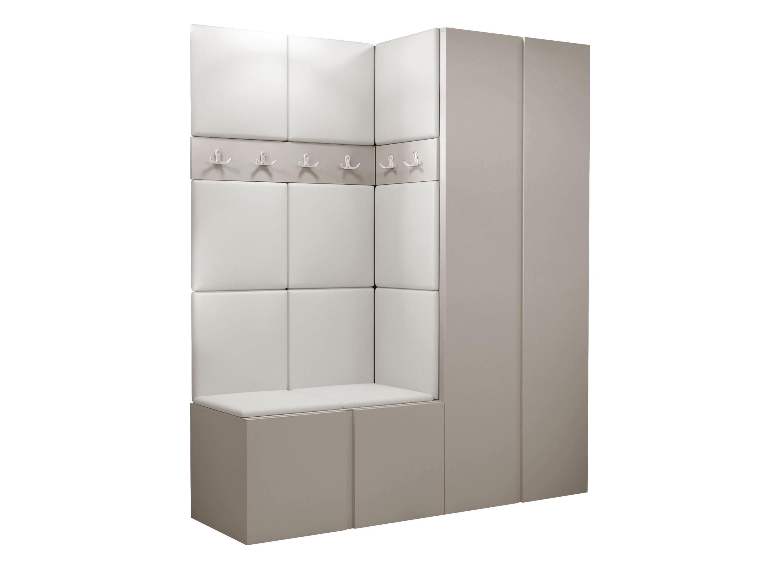 GARDEROBEN-SET Orion III - Kaschmir/Weiß, Holzwerkstoff/Kunststoff (158/186/46cm) - MIRJAN24