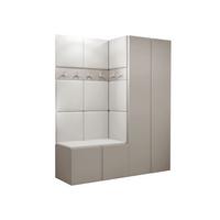 GARDEROBEN-SET Orion III - Kaschmir/Weiß, Holzwerkstoff/Kunststoff (158/186/46cm) - MIRJAN24