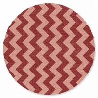 FUSSMATTE Zickzack - Streifen - Muster - Rot Schmutzfänger 120x120 cm - Bordeaux, Kunststoff (120/0.4cm) - MuchoWow