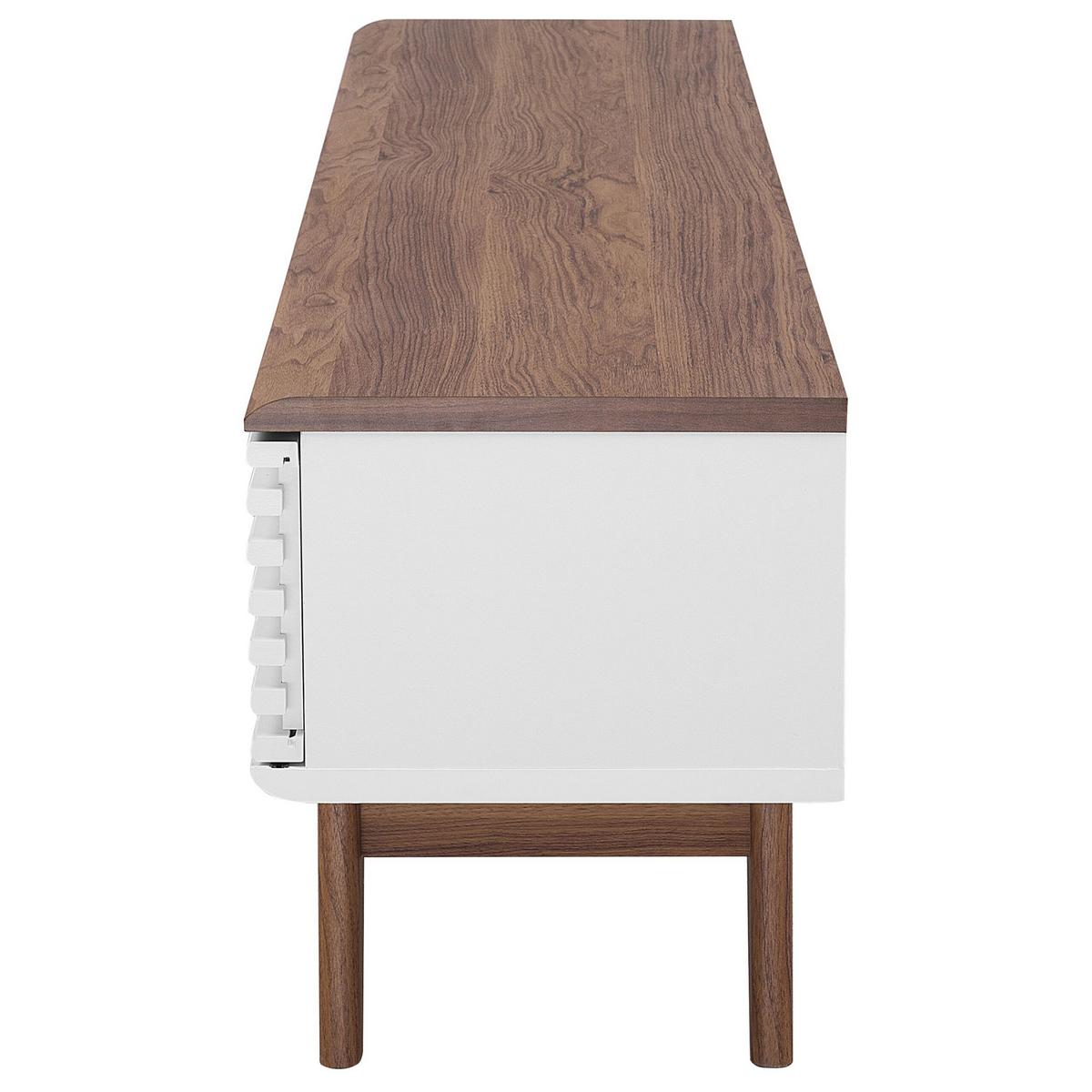 TV-MÖBEL Dunkelbraun, Weiß DETROIT 35/149/44 cm - Dunkelbraun, Holzwerkstoff (149/44/35cm) - Beliani