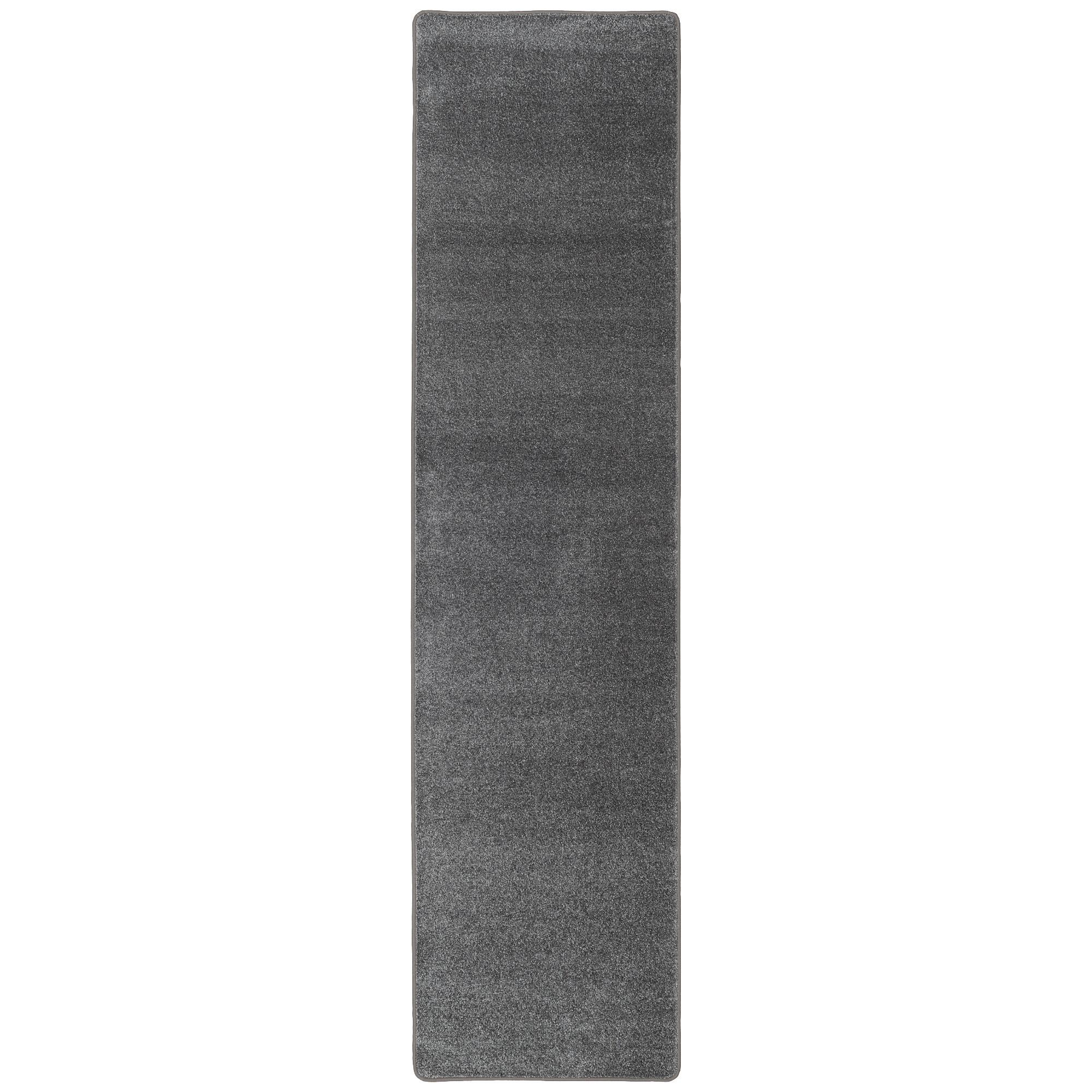 HOCHFLOR VELOURS LÄUFER TEPPICH LUNA - Grau, Textil (80/320cm) - Snapstyle