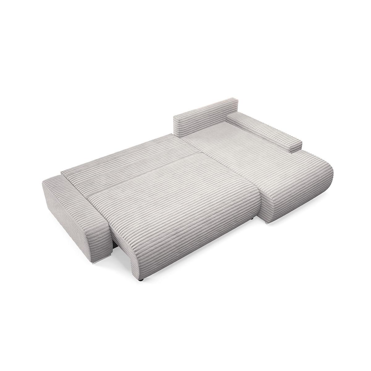 ECKSOFA Ivana 3 Sitzplätze Hellgrau - Hellgrau, Holz (265/172cm) - Petits-meubles