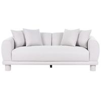 3-SITZER-SOFA Stoff Hellgrau Pori - Hellgrau, Textil (202/74/93cm) - Beliani